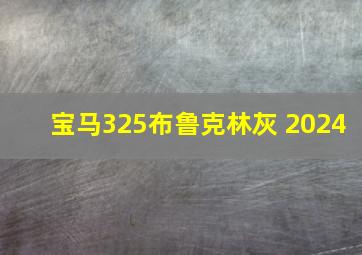 宝马325布鲁克林灰 2024